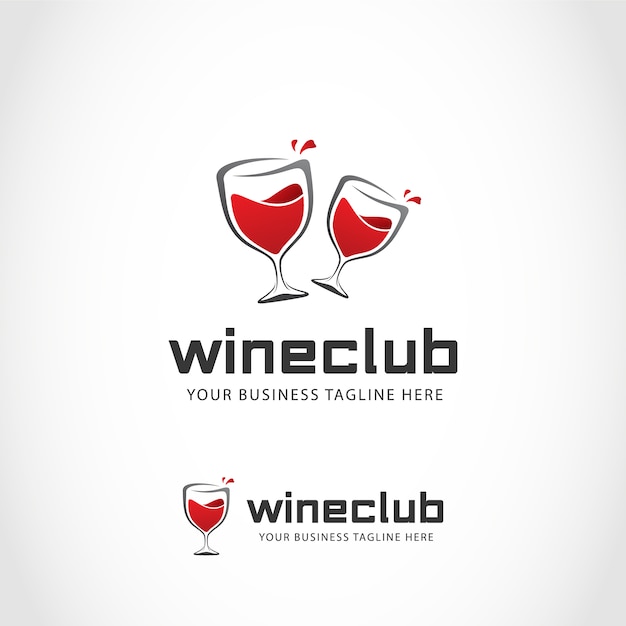 Vetor grátis design do logotipo do vinho