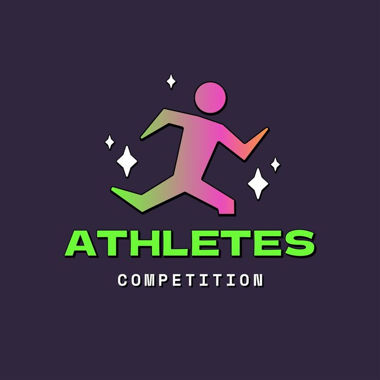 Vetor grátis design do logotipo dos atletas