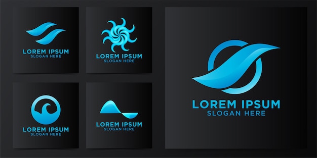 Vetor grátis design do logotipo wave