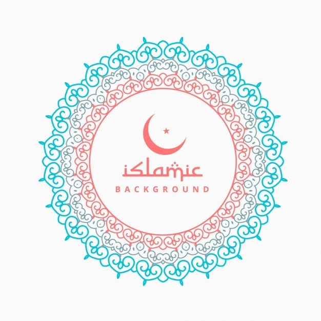 Vetor grátis design do quadro floral da cultura islâmica