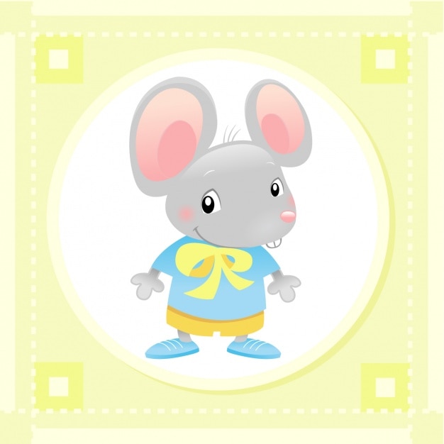 Vetor grátis design do rato do bebê