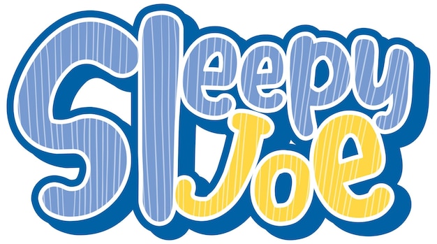 Design do texto do logotipo do Sleepy Joe