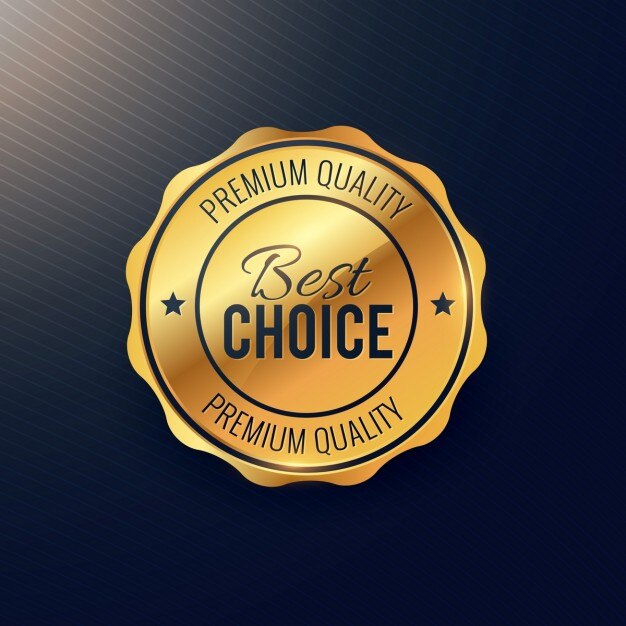 Vetor grátis design dourado melhor emblema escolha