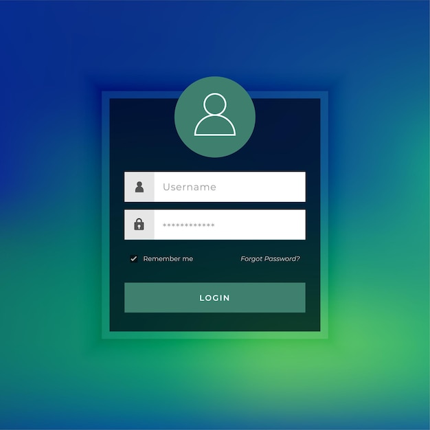 Vetor grátis design elegante de modelo de página de login