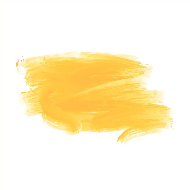 Design elegante de traçado de pincel aquarela amarelo decorativo