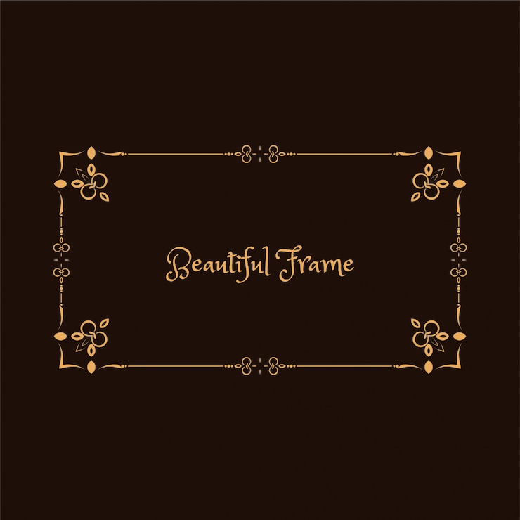 Vetor grátis design elegante moldura floral decorativa