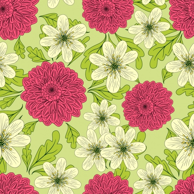 Design floral colorido padrão