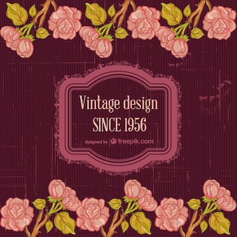Design floral vintage template