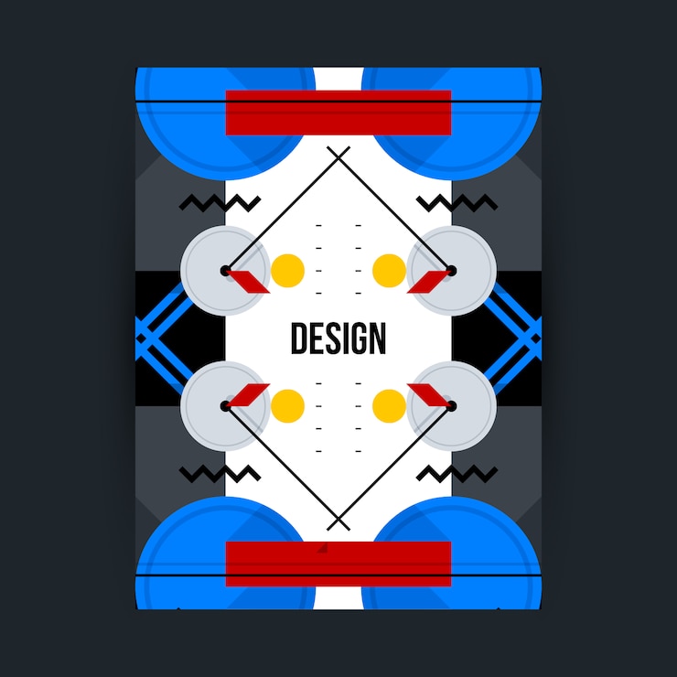 Vetor grátis design geométrico colorido