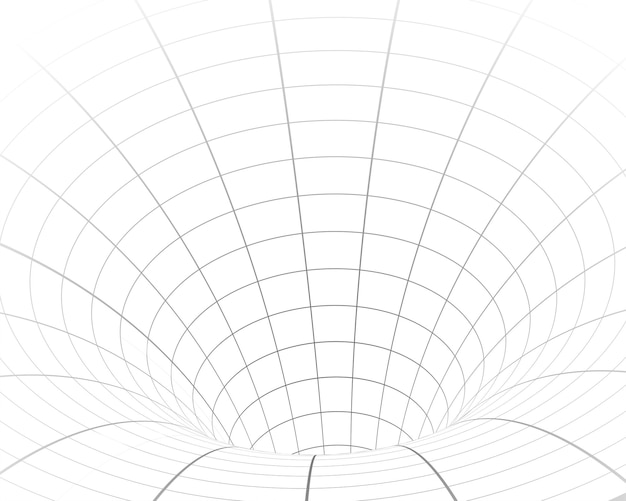 Vetor grátis design gráfico de layout de estrutura de arame de túnel ou buraco de minhoca abstrato