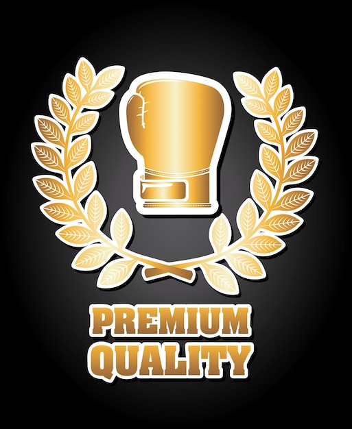 Design gráfico de qualidade premium de boxe