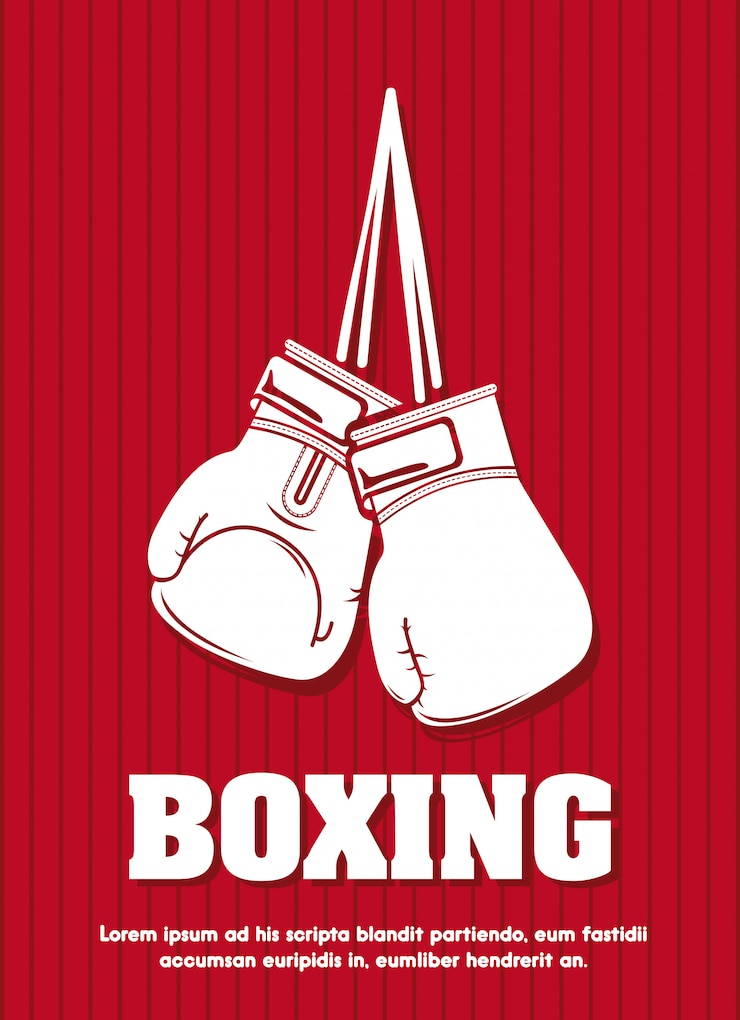 Vetor grátis design gráfico do modelo de cartaz de boxe