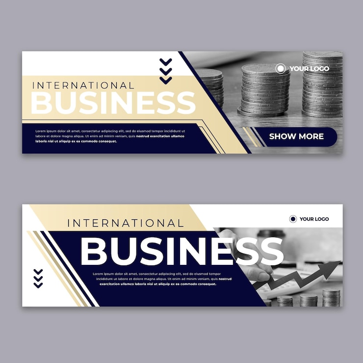 Vetor grátis design moderno de banner empresarial