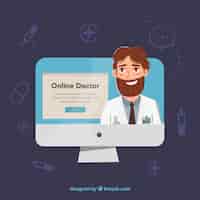 Vetor grátis design moderno médico on-line