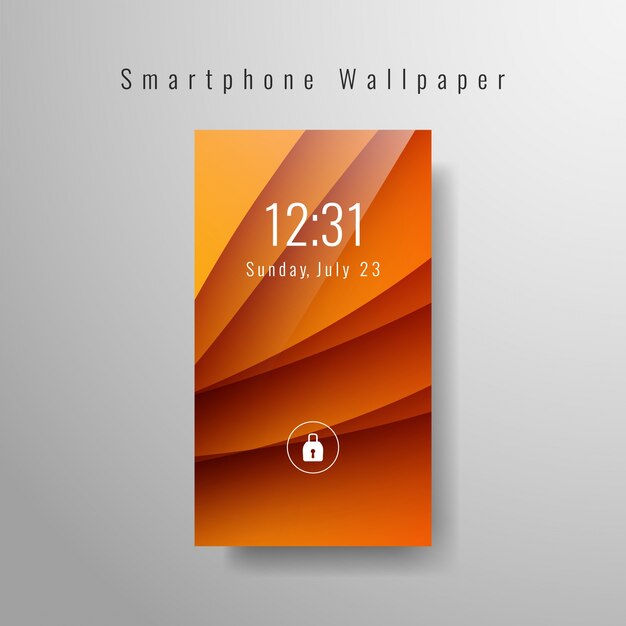 Vetor grátis design ondulado de wallapaper de smartphone ondulado elegante