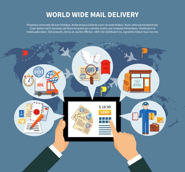 Design online de serviços postais