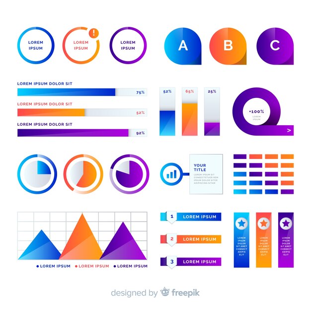Design plano colorido elemento infográfico
