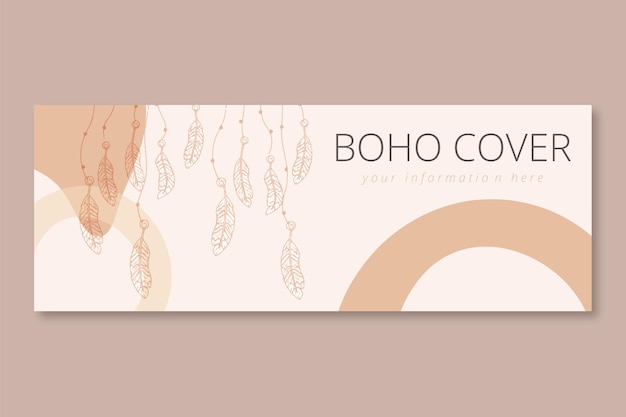 Design plano da capa do facebook boho