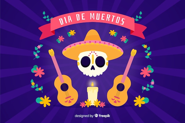 Design plano de fundo de dia de muertos