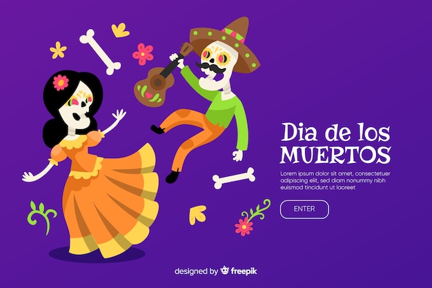 Design plano de fundo de dia de muertos