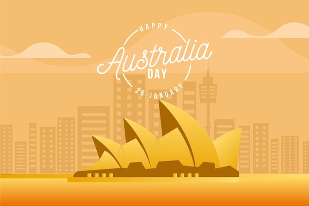 Design plano de ilustração do dia da austrália