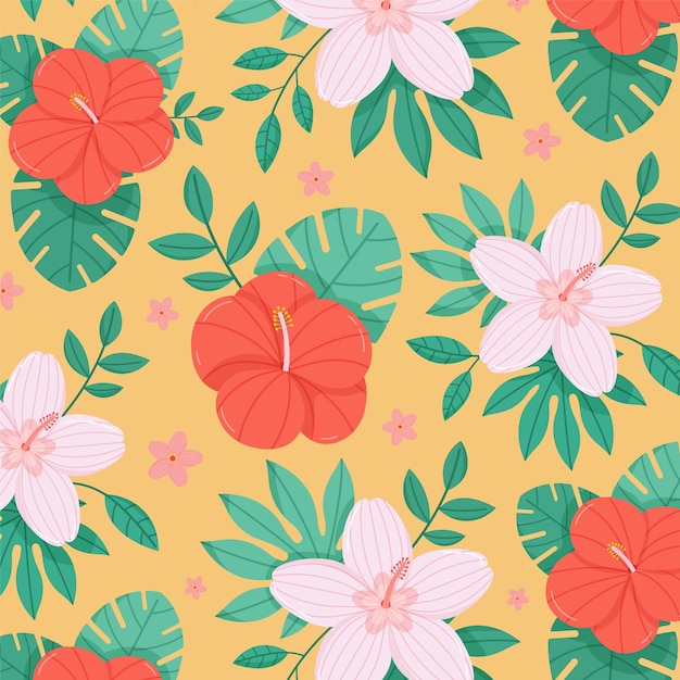 Design plano de padrão de camisa havaiana