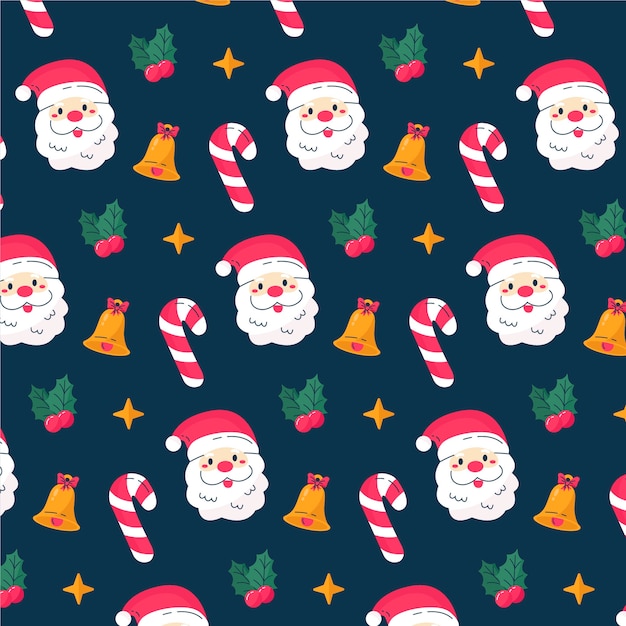 Design plano de padrão de natal