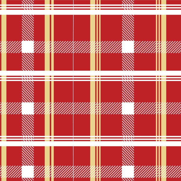 Vetor grátis design plano de padrão xadrez de natal