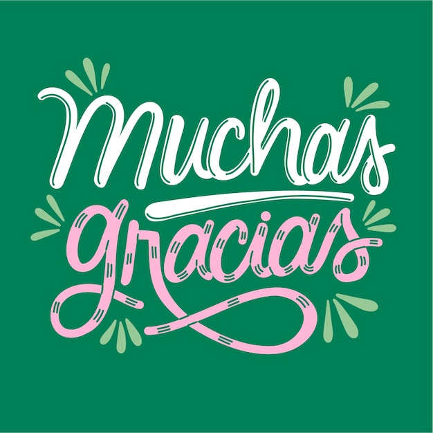 Design plano design de letras gracias