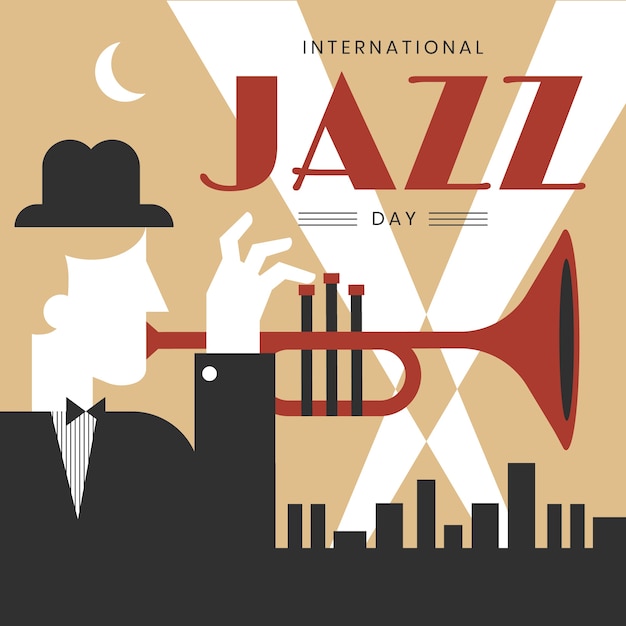 Design plano dia internacional do jazz design