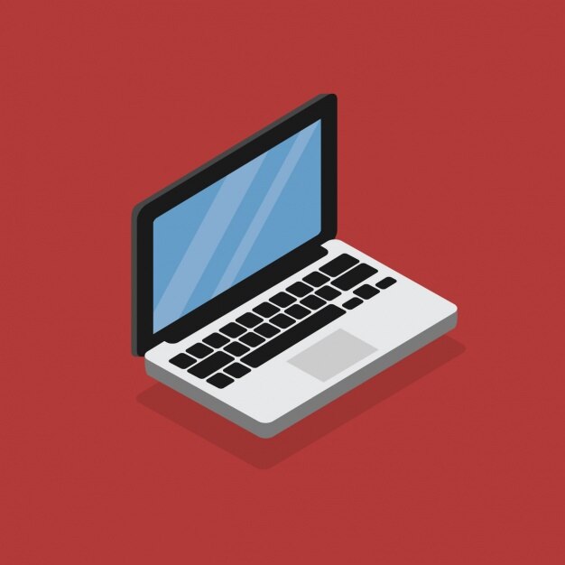 Vetor grátis design plano laptop