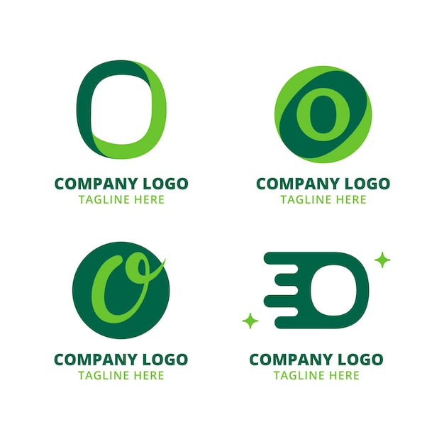 Design plano o pacote de modelos de logotipo