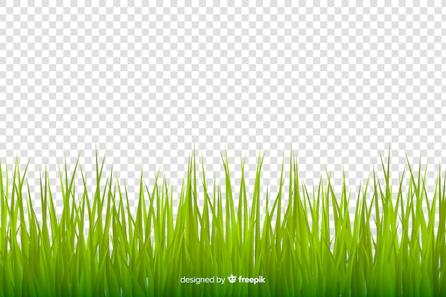 Vetor grátis design realista de fronteira de grama verde