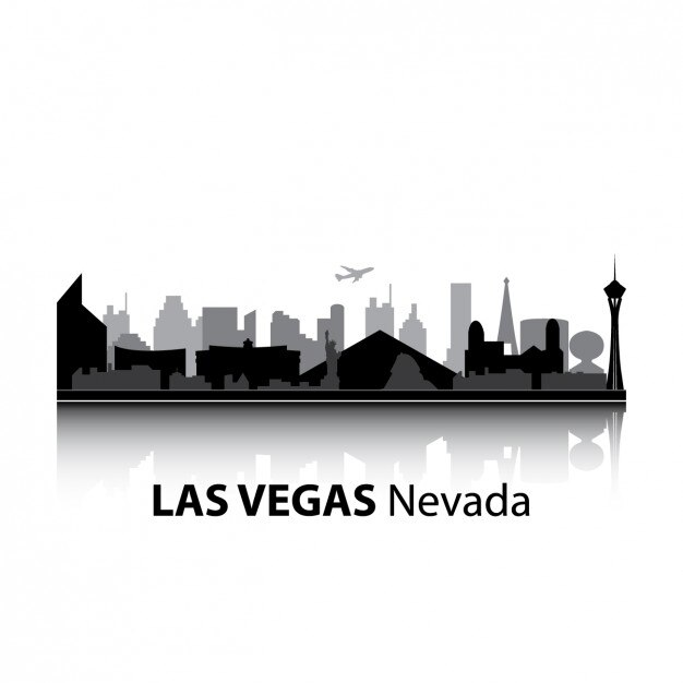 Vetor grátis design skyline de las vegas