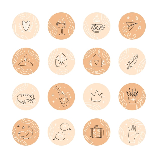Destaques do Instagram desenhados à mão