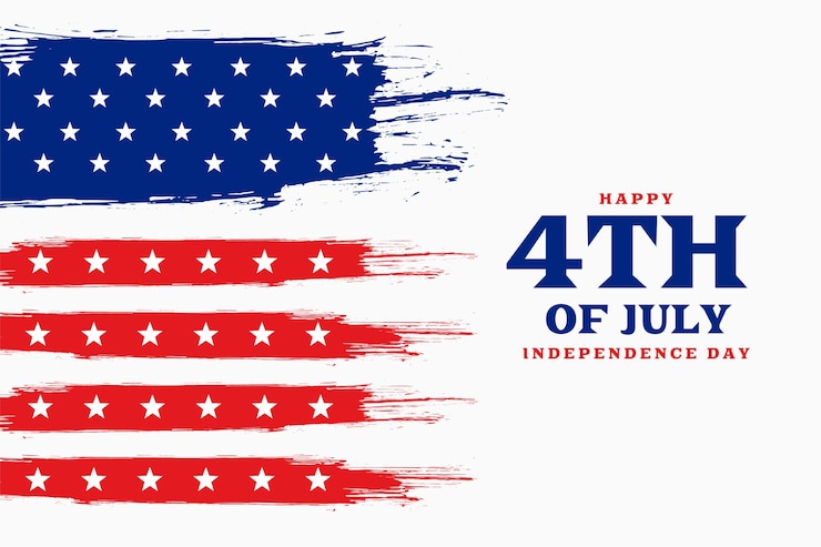 Vetor grátis dia da independência 4 de julho fundo americano