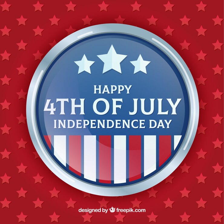 Vetor grátis dia da independência americana com estilo moderno