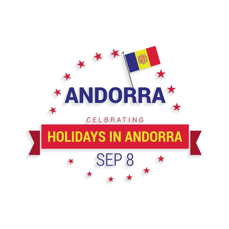 Vetor grátis dia da independência de andorra patriotic banner ilustração do vetor