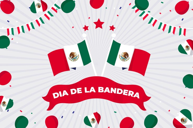 Vetor grátis dia de la bandera celebração fundo