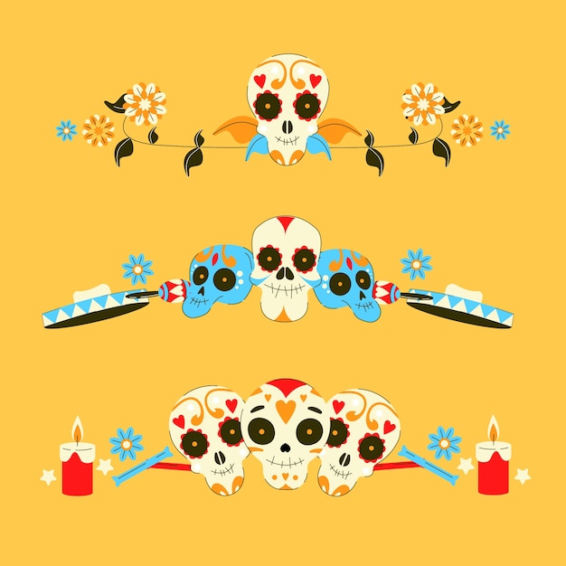 Dia de muertos ilustração do quadro