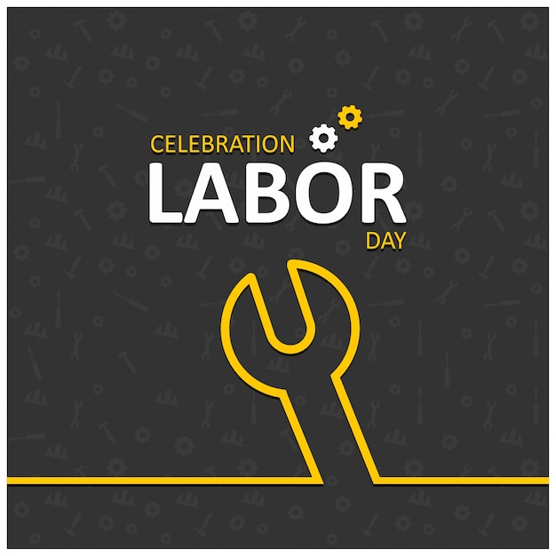 Dia do Trabalhador feliz com símbolo da chave