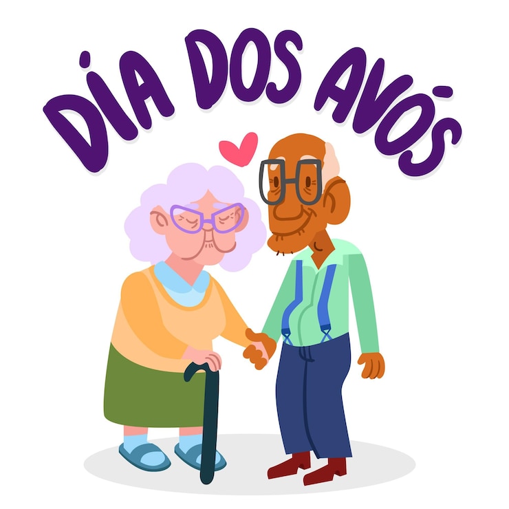 Vetor grátis dia dos avós ilustração desenhar design