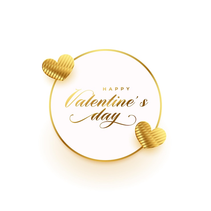 Vetor grátis dia dos namorados coração dourado lindo fundo