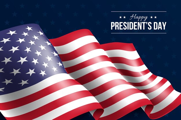 Dia dos presidentes com bandeira realista