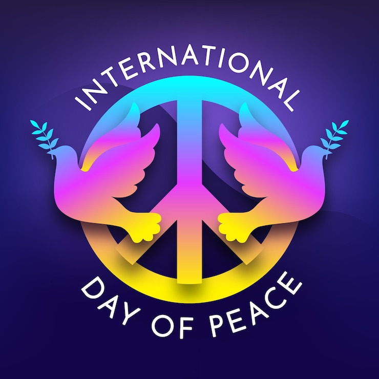 Vetor grátis dia internacional colorido da paz
