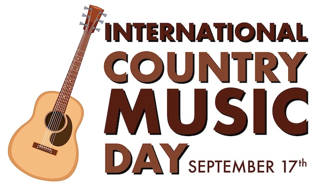 Vetor grátis dia internacional da música country