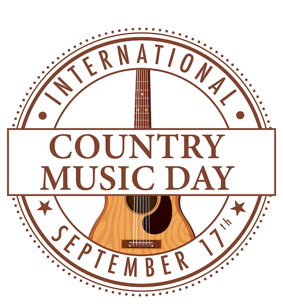Vetor grátis dia internacional da música country