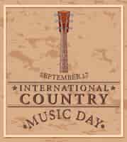 Vetor grátis dia internacional da música country