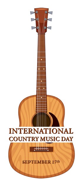 Vetor grátis dia internacional da música country