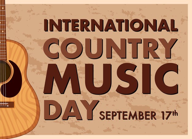 Vetor grátis dia internacional da música country